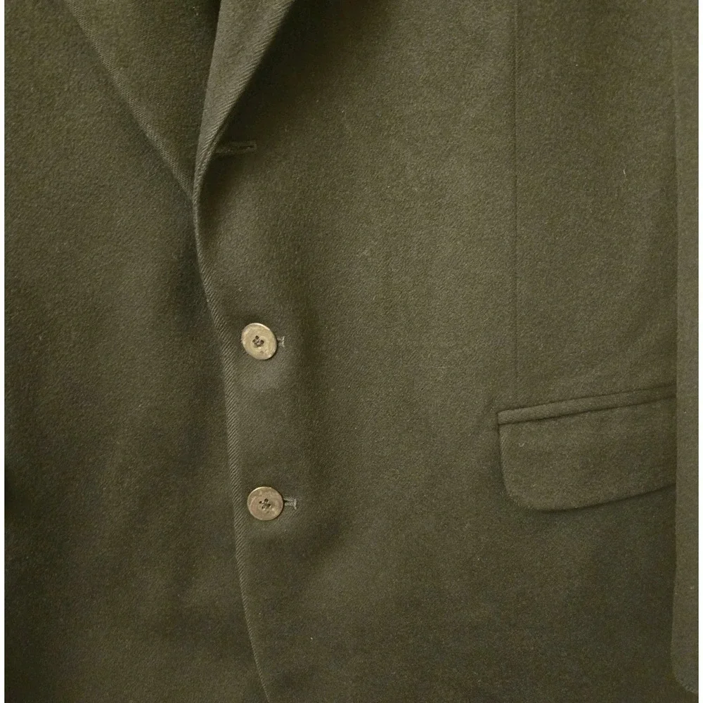 S&K Famous Brands Italian Cashmere‎ Black Sport Coat Jacket 42 Short